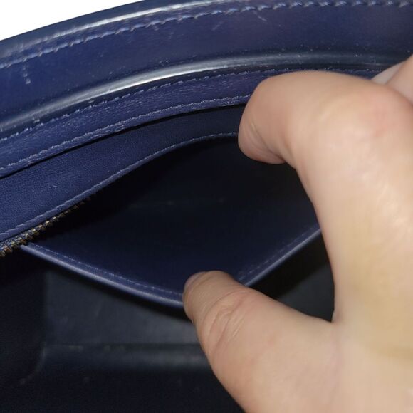 Celine Lugage Nano Blue Lather Handbag Crossbody - Picture 8 of 16